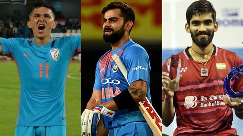 Chhetri, Kohli or Srikanth - Who will make it to the top of the list?