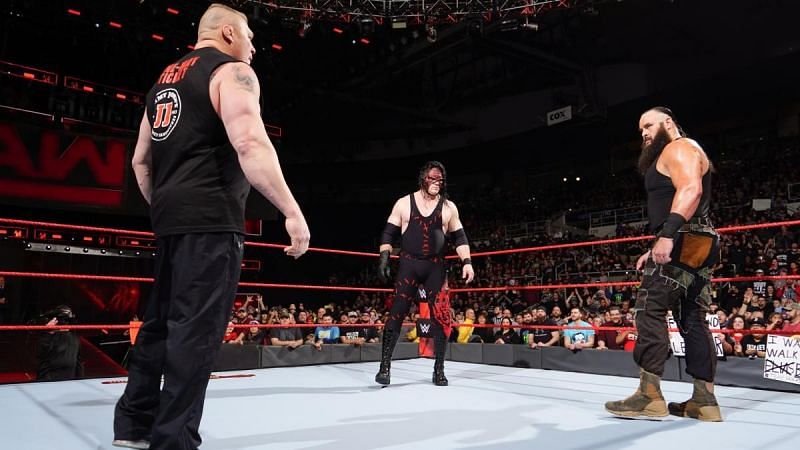 Lesnar faced his opponents on Monday Night Raw