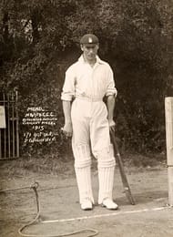 Enter captionPhil Mead, who played for Hampshire between the years 1905 and 1936 is the highest run scorer in the history of the county, making him the county's greatest ever player. He played 17 times for England as well.