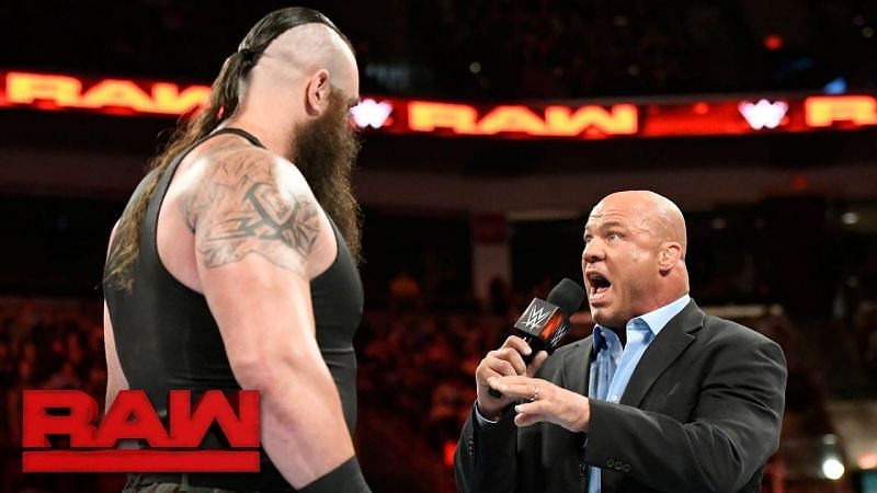 Kurt Angle had words of high praise for Braun Strowman and Roman Reigns