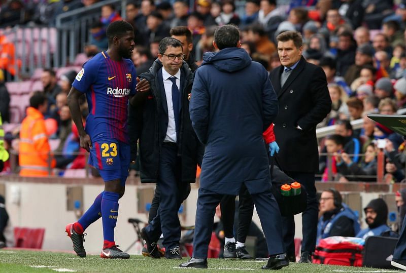 Samuel Umtiti&#039;s hamstring injury could scuttle Barcelona&#039;s title challenge