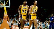 Magic Johnson and Kareem Abdul-Jabbar