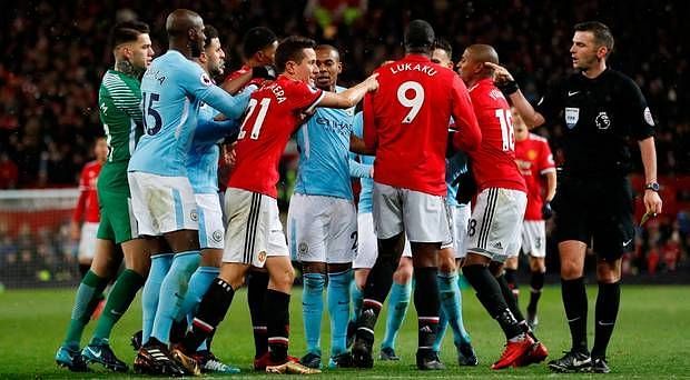 Image result for Manchester derby brawl