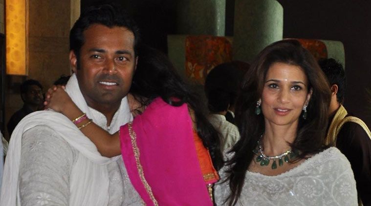 Leander Paes with Rhea Pillai