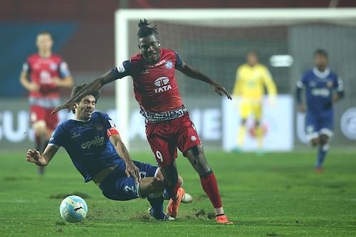 Kervens Belfort missed a penalty for Jamshedpur. (Photo: ISL)