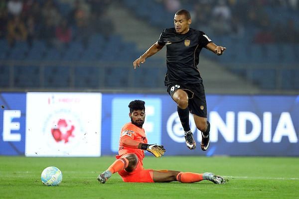 Albino Gomes&#039; gifted NEUFC the second goal (Image: ISL)