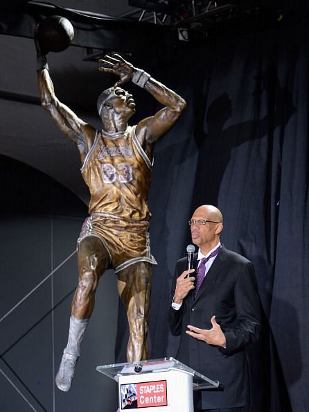Kareem Abdul-Jabbar Statue Unveiling At STAPLES Center