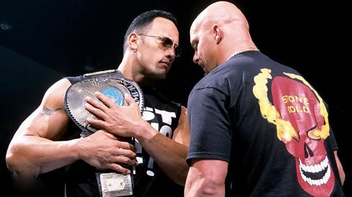 images via sportskeeda.com The Rock and Stone Cold battled each other time and time again.