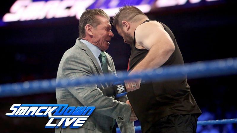 Kevin headbutting Vince McMahon