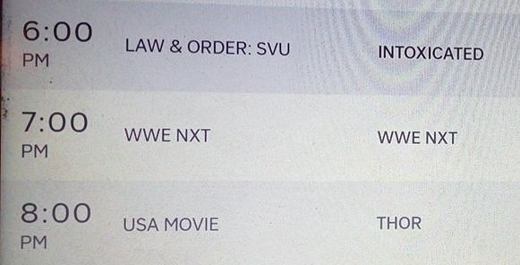 The USA Network is specifically advertising &#039;NXT&#039; on its December 13th schedule