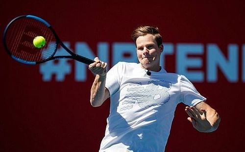 Steve Smith spotted playing tennis.