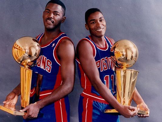 Joe Dumars and Isiah Thomas