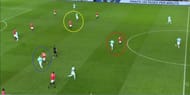 United man-marked City's midfield three man-to-man with Matic, Herrera & Lingard