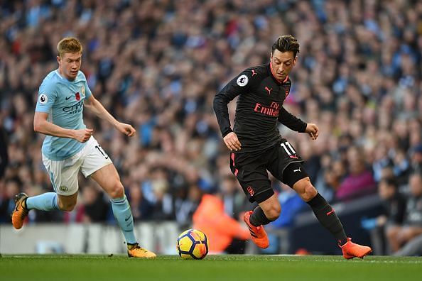 Most chances created Premier League Kevin De Bruyne Mesut Ozil