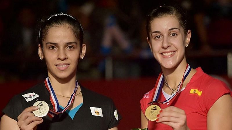 Saina Nehwal and Carolina Marin