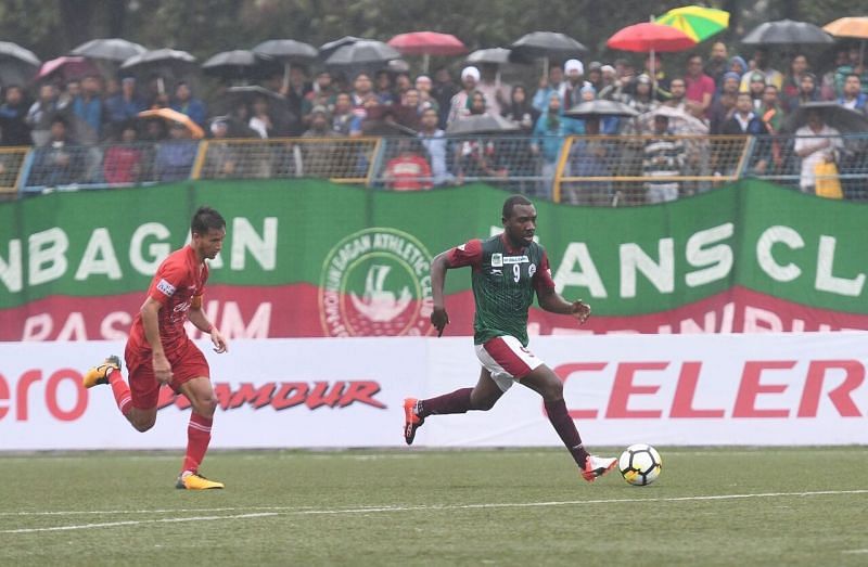 Dicka&#039;s brace helped Mohun Bagan earn the massive win. (Photo: I-League)