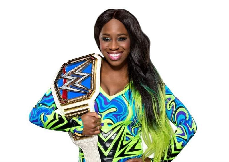 Naomi with the blue belt