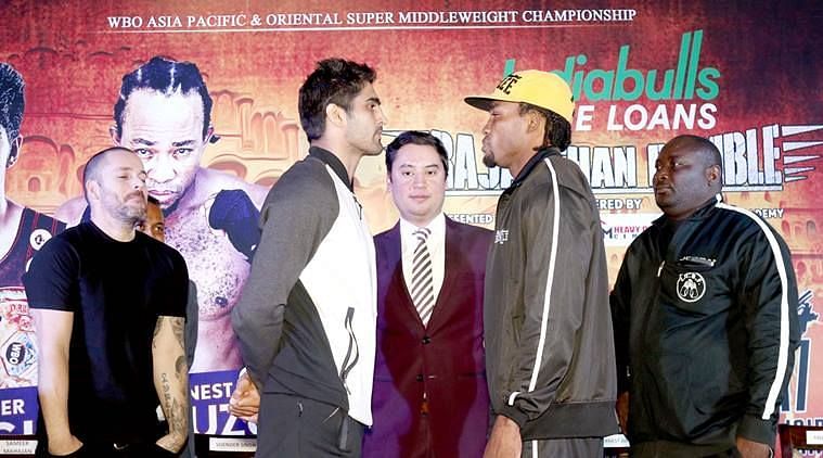 Vijender Singh is all set to face off against Ernest Amuzu.