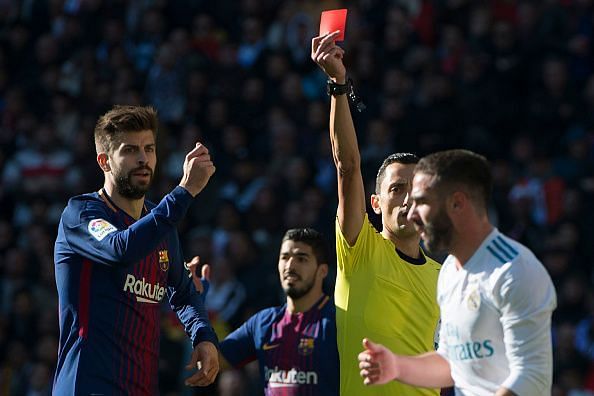 Dani Carvajal red card Real Madrid vs Barcelona