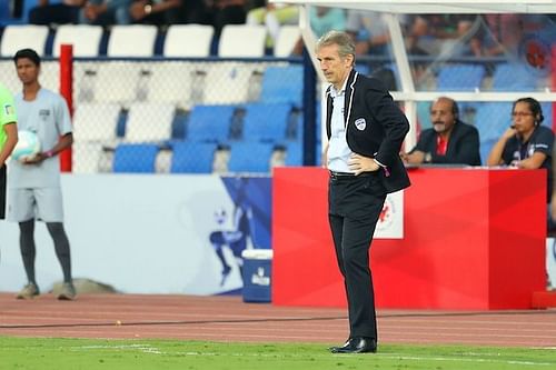 Bengaluru FC coach Albert Roca was not a happy man after losing to Chennaiyin (Image: ISL)