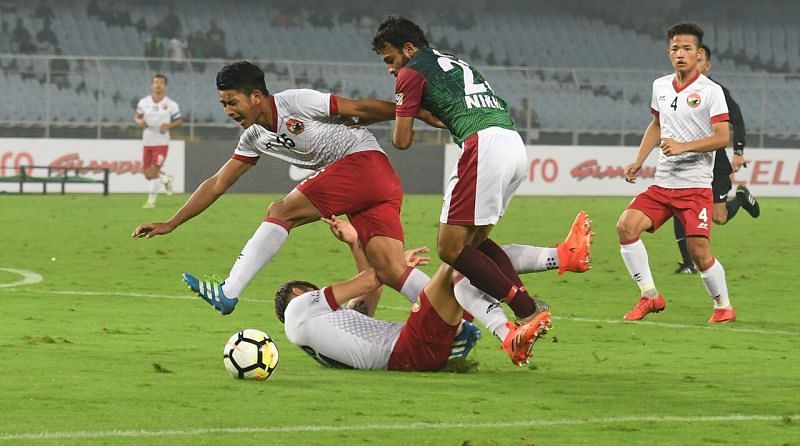 Nikhil came on as a substitute in place of Naro Hari. (Photo: I-League)