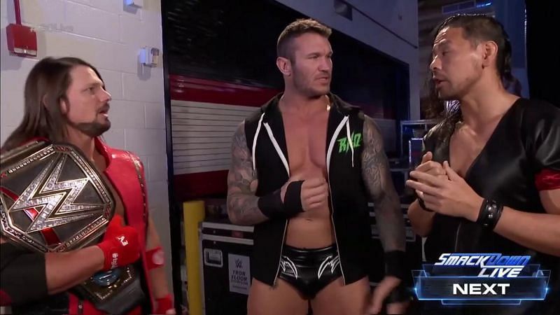 Randy Orton,Shinsuke Nakamura and AJ Styles team up