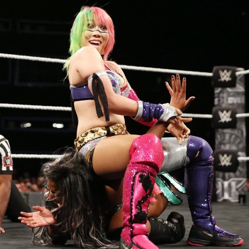 Asuka enjoying her best match of 2017.