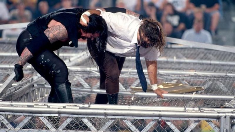 images via thesun.co.uk One of the bloodiest and brutal feuds took place between The Undertaker and Mankind.