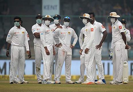 Nine Sri Lankan players wore masks on the fourth day while fielding