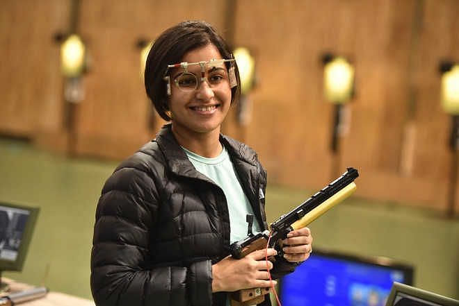 Sidhu is a shooter for India