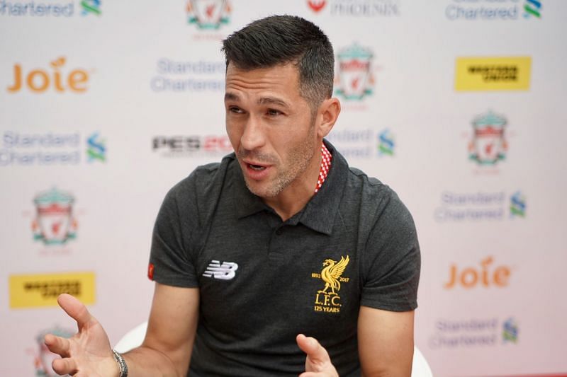 Luis Garcia at LFC World event at High Street Phoenix interacting with the media. 