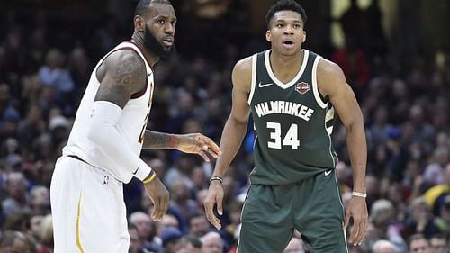 LeBron James and Giannis Antetokounmpo