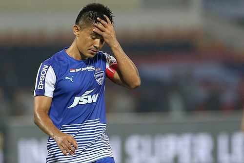 Sunil Chhetri could not put away his chances. (Photo: ISL)