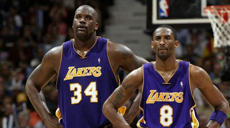 Shaquille O&#039;Neal and Kobe Bryant - the pillars of the Lakers&#039; three consecutive championships teams from 2000 to 2002