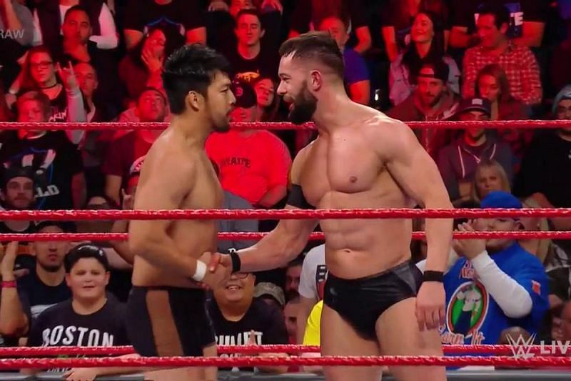 Itami makes his main roster debut helping Finn Balor even the odds