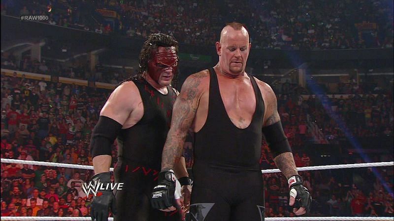 Kane and the Undertaker in the ring on RAW