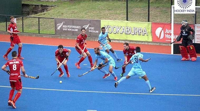 India playing against Belgium earlier in the Four Nations Cup 2018