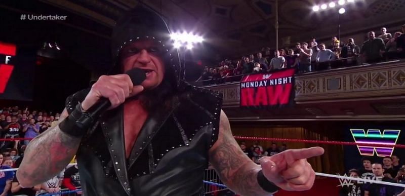 The Undertaker delivered quite a cryptic promo on Modnay Night 