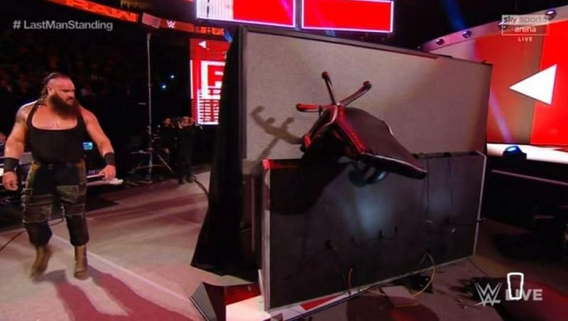 The entire announce team table was destroyed
