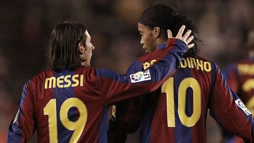 Lionel Messi and Ronaldinho