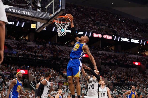 West dunks it in during the 2017 NBA Finals