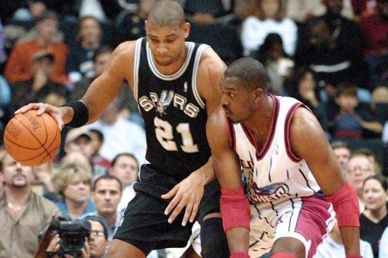 Tim Duncan and Hakeem Olajuwon