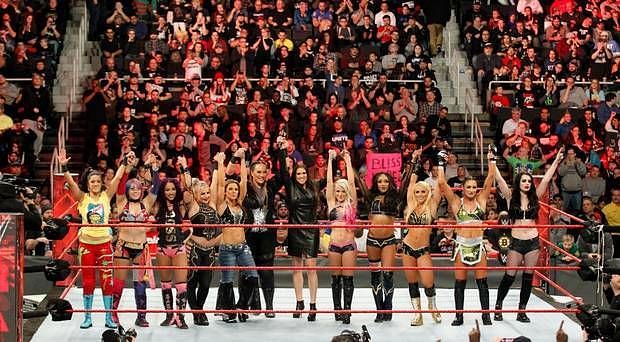Stephanie McMahon announced the first ever Women&#039;s Royal Rumble to much fanfare. 