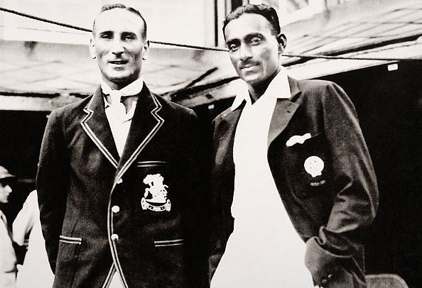 Colonel CK Nayudu (L) was India&#039;s first Test captain