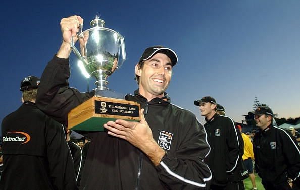 New Zealand Black Caps Captain Stephen Fleming wit