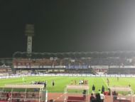 The floodlights went off