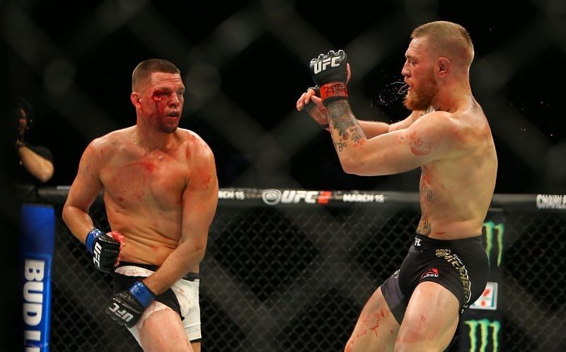 Nate Diaz (Left) is one of the most controversial fighters in MMA history
