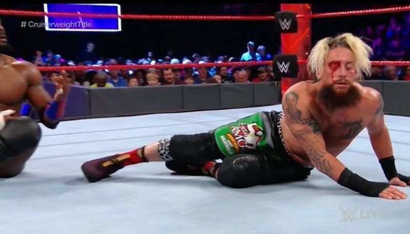 Enzo Amore needed medical treatment after a botched kick on Raw