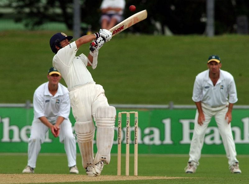 Sachin batting in a tour game at Napier (2002)