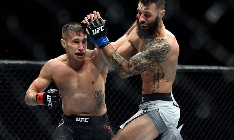 Kyle Bochniak (Left) executed his game-plan to a T at UFC 220